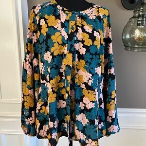 NWT Cabi #4158 Favorite Every Day Floral Long Sleeve Blouse Size Large